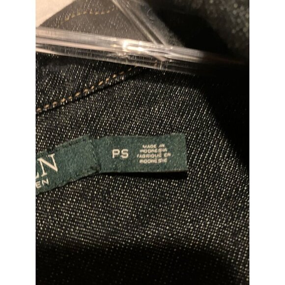 Lauren Ralph Lauren Denim Mini Dress S Petite Minimalist Capsule Western - Picture 8 of 9